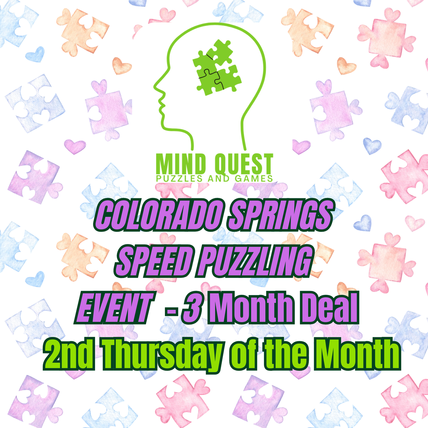 Colorado Springs Pairs Event - BI-Annual 3 month, 6 month Options