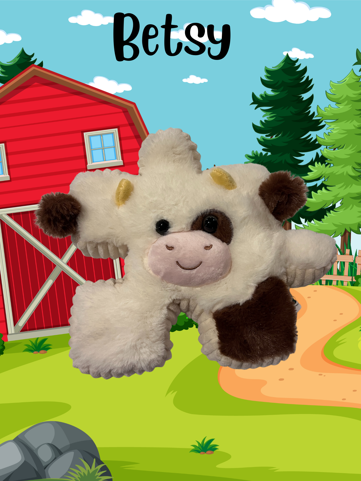 8.5" Cow Pluzzle Plushie - Barnyard Collection