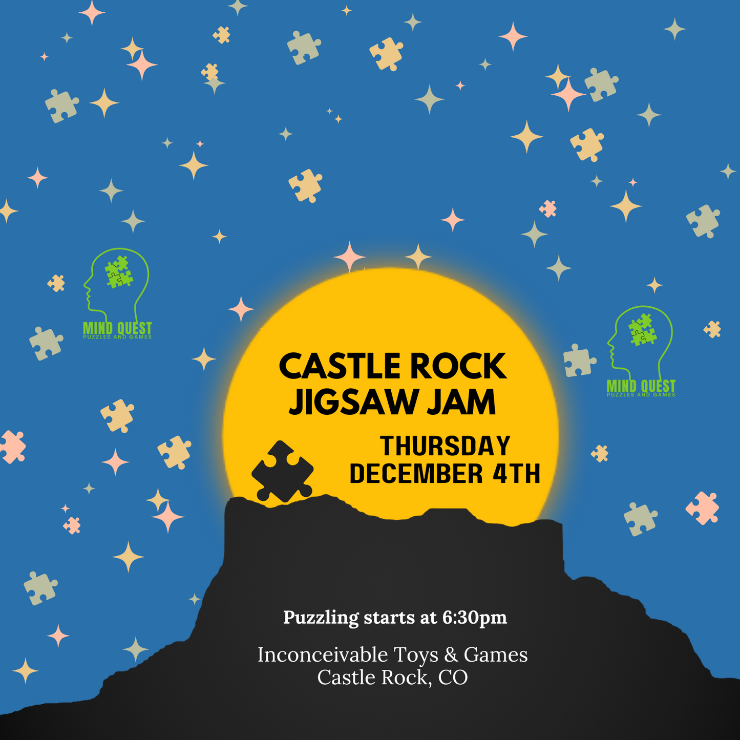 Castlerock Jigsaw Jam - Speed Puzzle Team Event - PLEASE SELECT A DATE