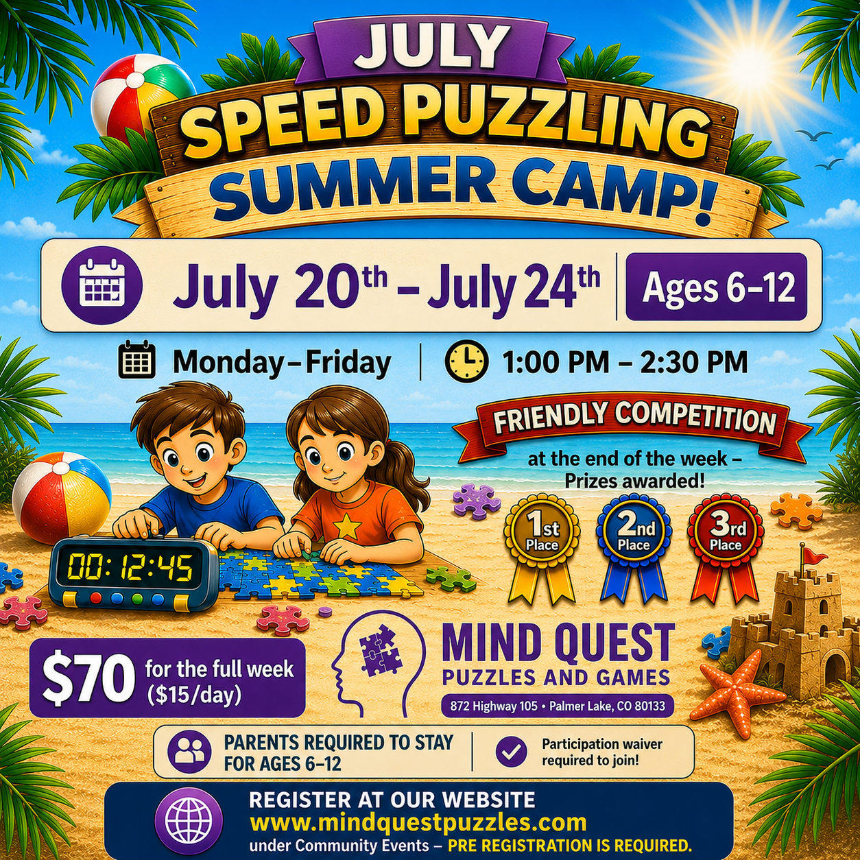 Speed Puzzling Summer Camp - July 2026