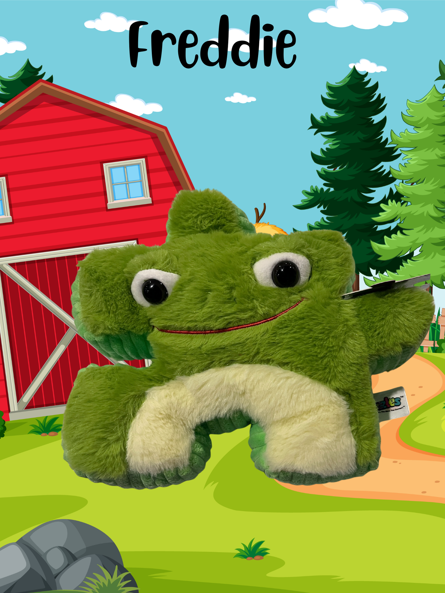 8.5" Frog Pluzzle Plushie - Barnyard Collection