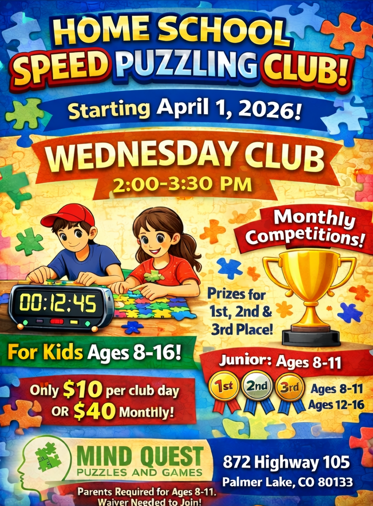 Wednesday Home School Speed Jigsaw Puzzling Club Registration - YOUTH