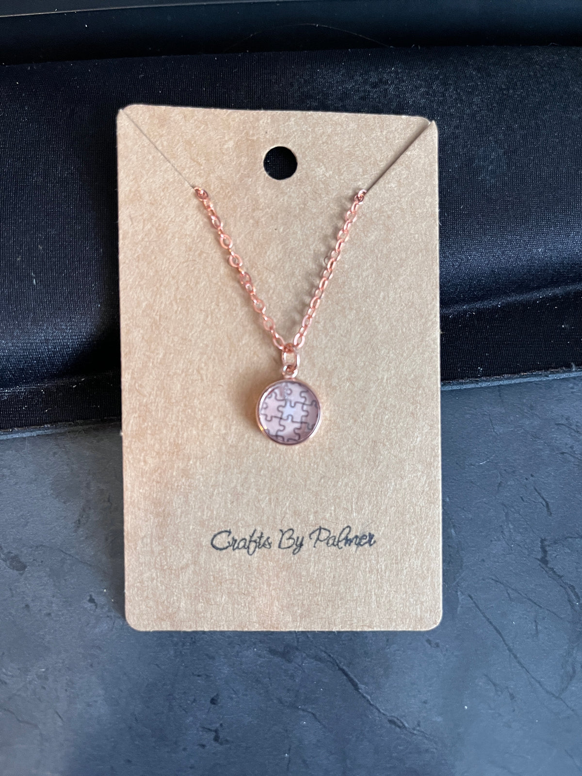 Puzzle Pattern Colored Necklace - Crafts by Palmer