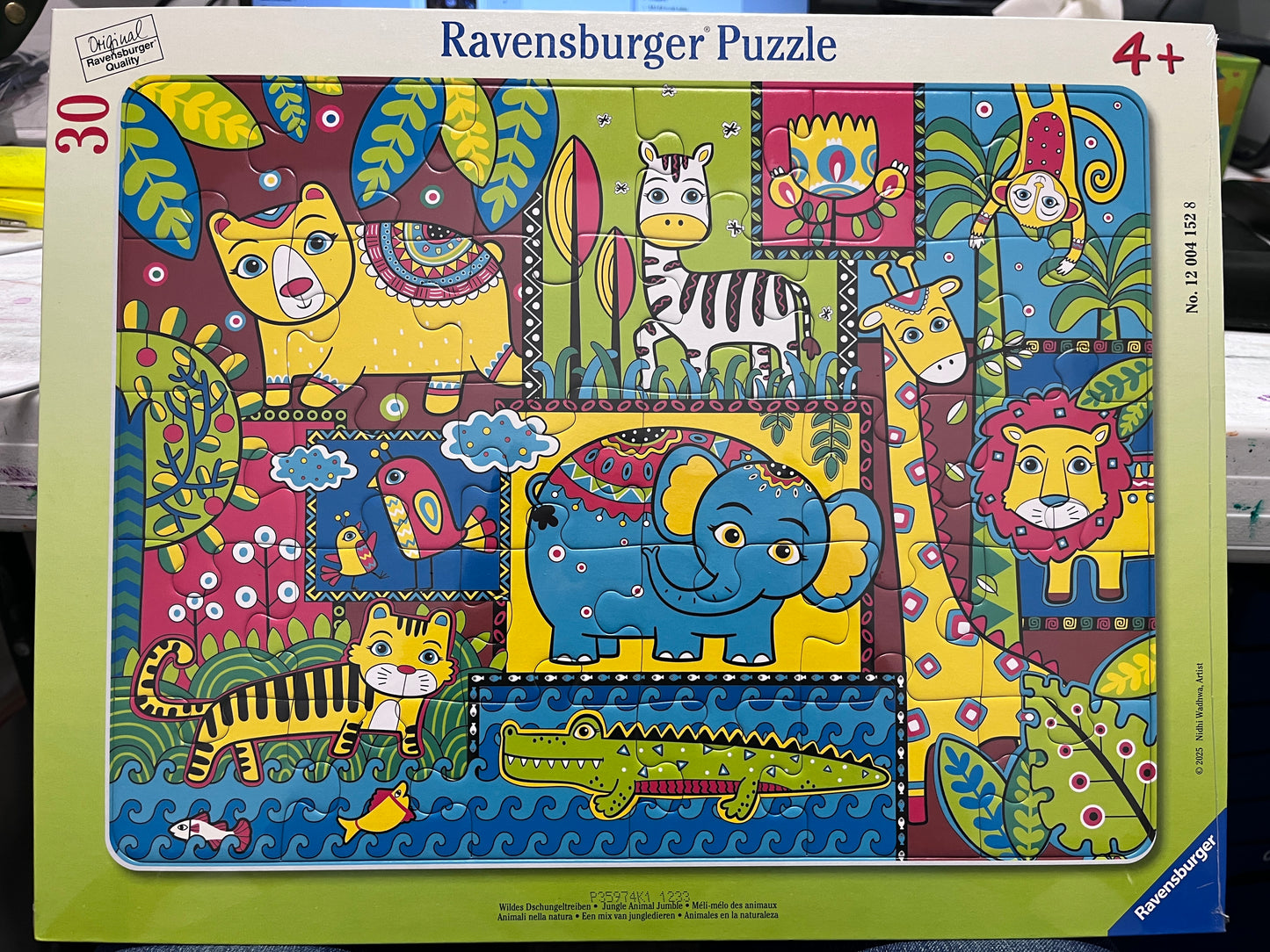 Jungle Animal Jumble Kids Tray puzzle - Ravensburger