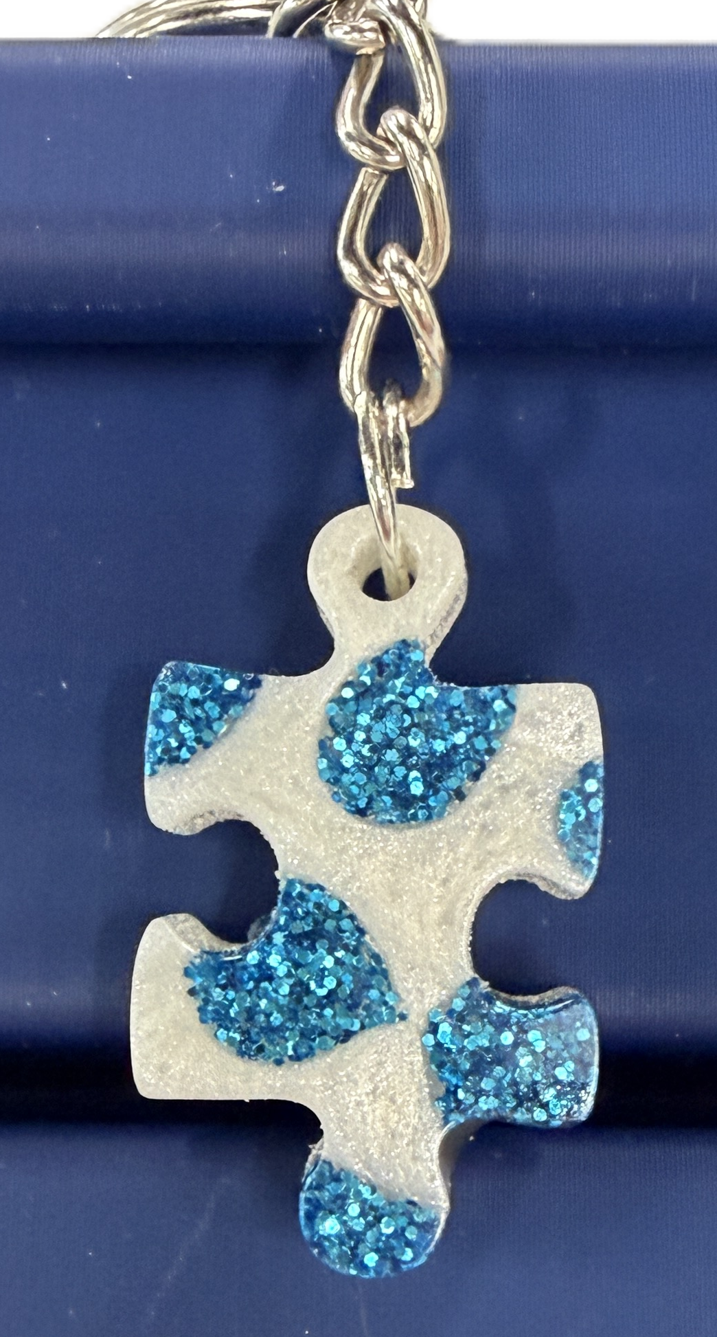 2 inch Puzzle Piece Resin Keychains - PICK A COLOR