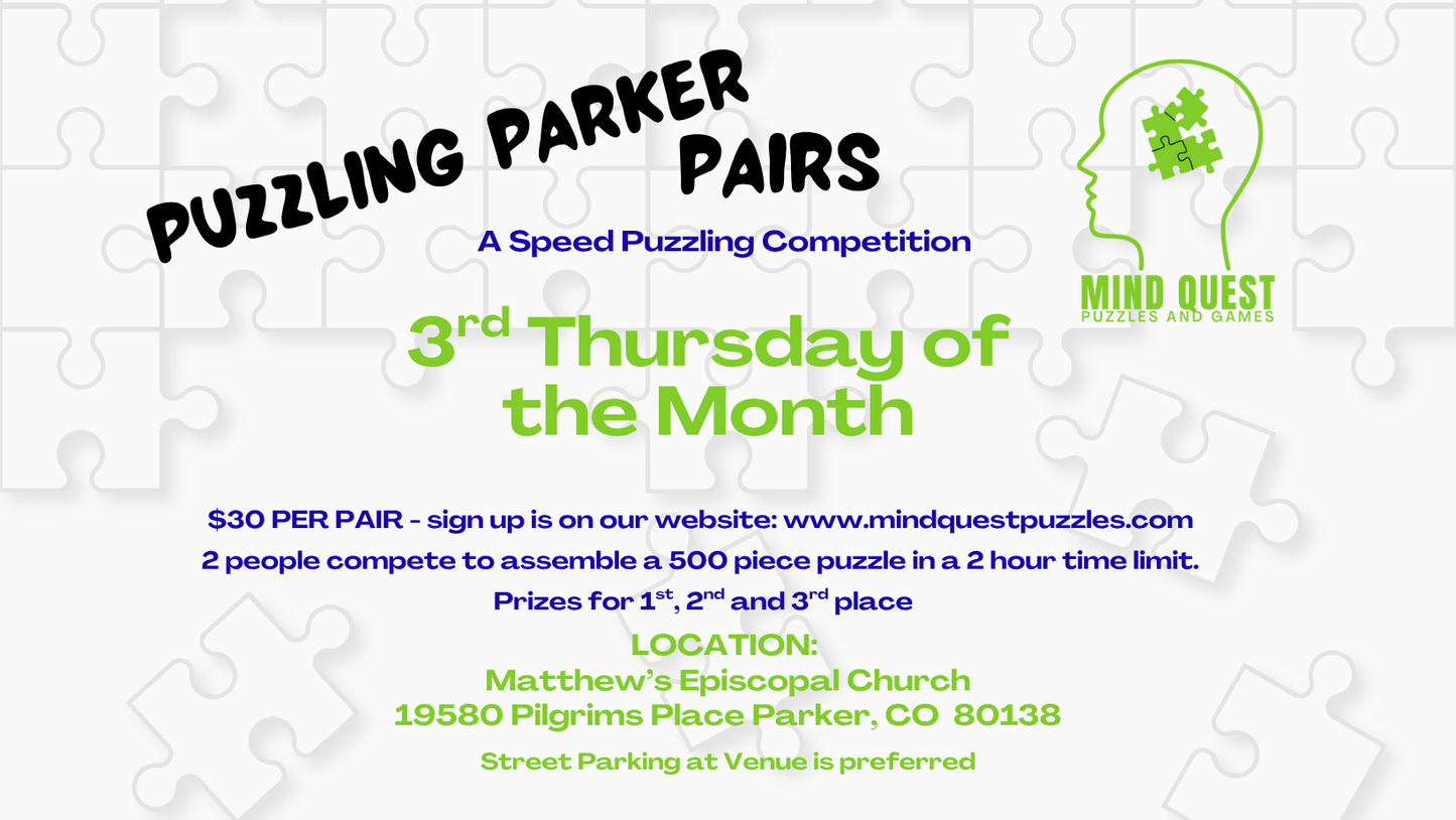 Parker Pairs Speed Puzzling Event - PLEASE SELECT A DATE