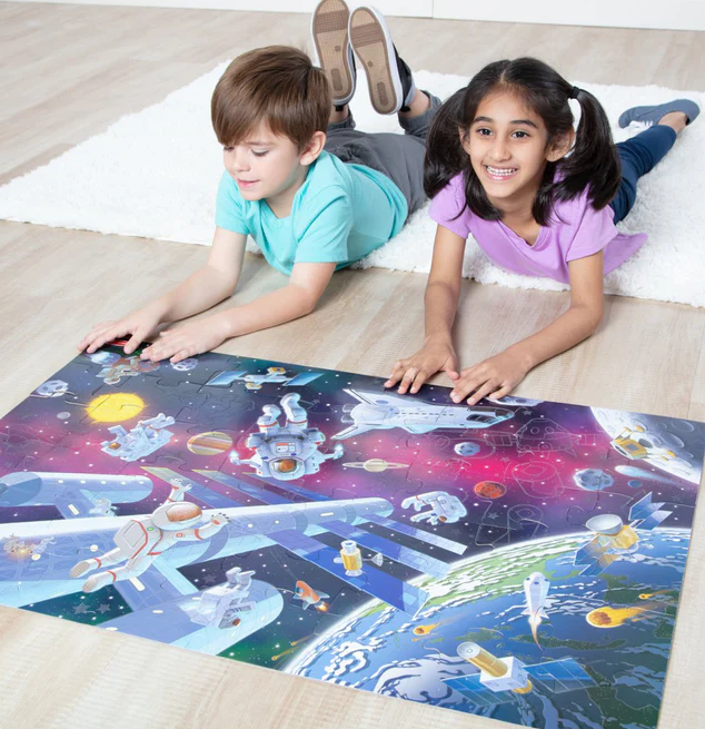 Out Space Flow-in-the-Dark Floor Puzzle - Melissa & Doug