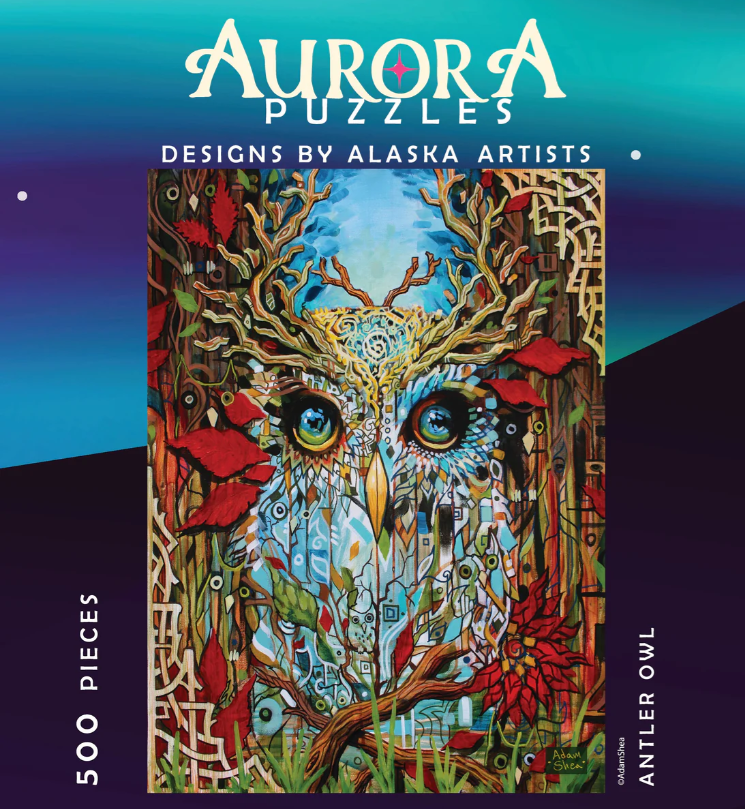 Antler Owl - 500 Pieces - Aurora Puzzles