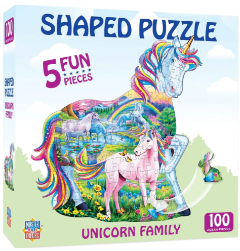 Unicorn Family - Shaped Puzzle - 100 pieces - MasterPieces