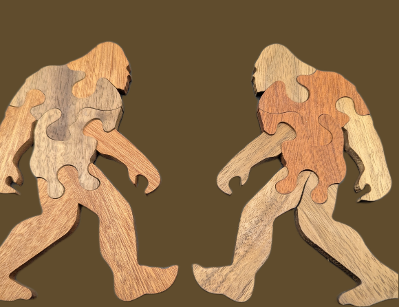 Small Sasquatch Wooden Shaped Puzzle - McIvering Wood