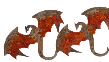 Medium Dragon Wooden Shaped Puzzle - McIvering Wood