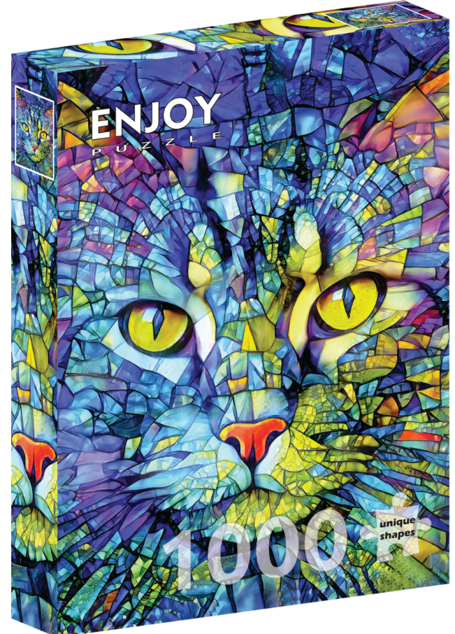 Fiona the Stained Glass Cat - Enjoy Puzzles