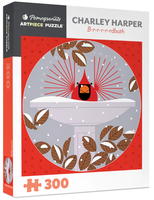 Charley Harper: B-r-r-r-r-rdbath - Pomegranate