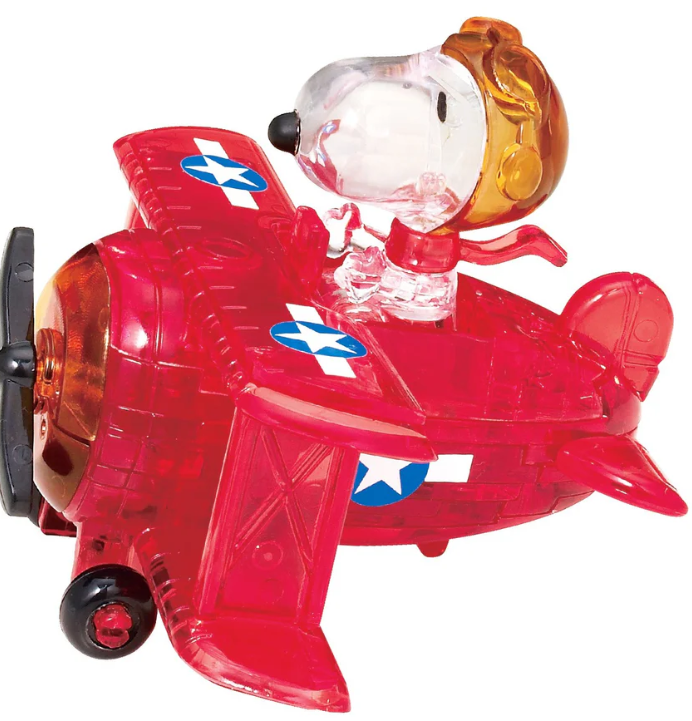 3D Crystal Puzzle - Peanuts Snoopy Flying Ace - BePuzzled