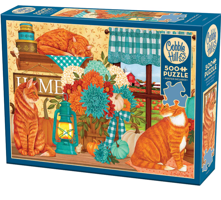 Pumpkin Patch Cats - Cobble Hill Puzzle