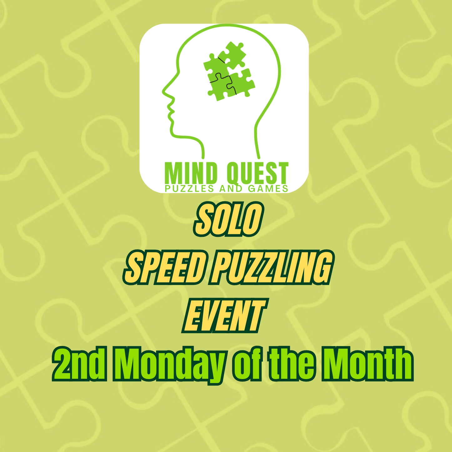 Solo Speed Puzzling Event - Monument Jigsaw Madness - PLEASE SELECT A DATE