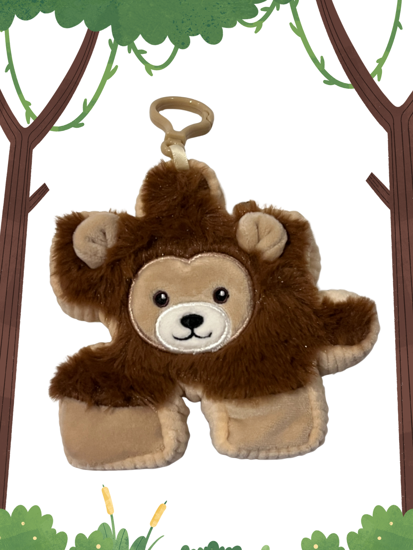 4" Lion Pluzzle Plushie Keychain - Jungle Collection