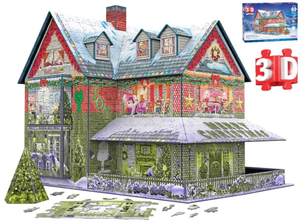 Christmas House 3D puzzle - Cobble Hill