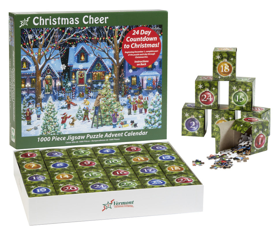 Christmas Cheer Puzzle Advent Calendar - Vermont Christmas Co