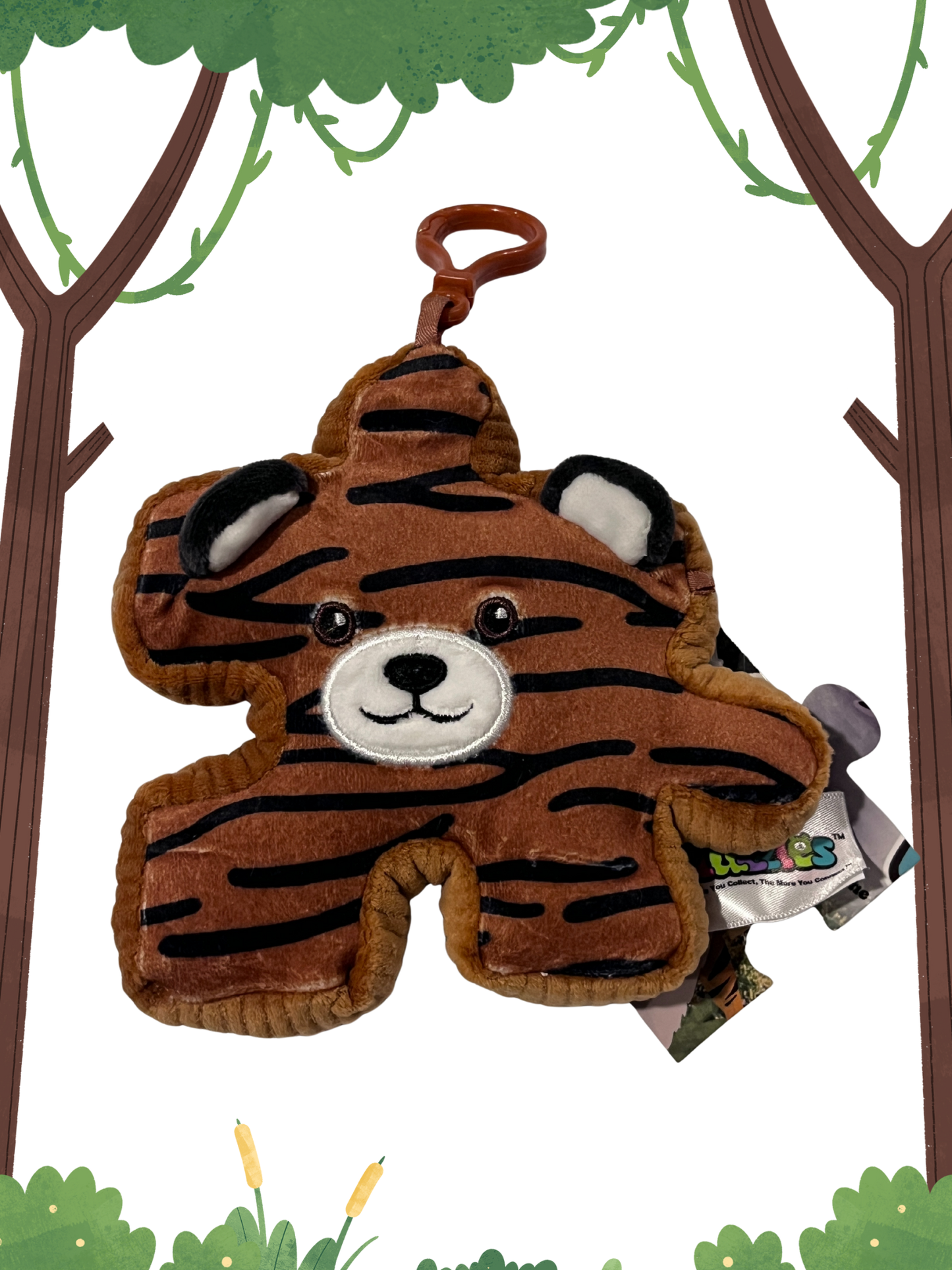 4" TIGER Pluzzle Plushie Keychain - Jungle Collection