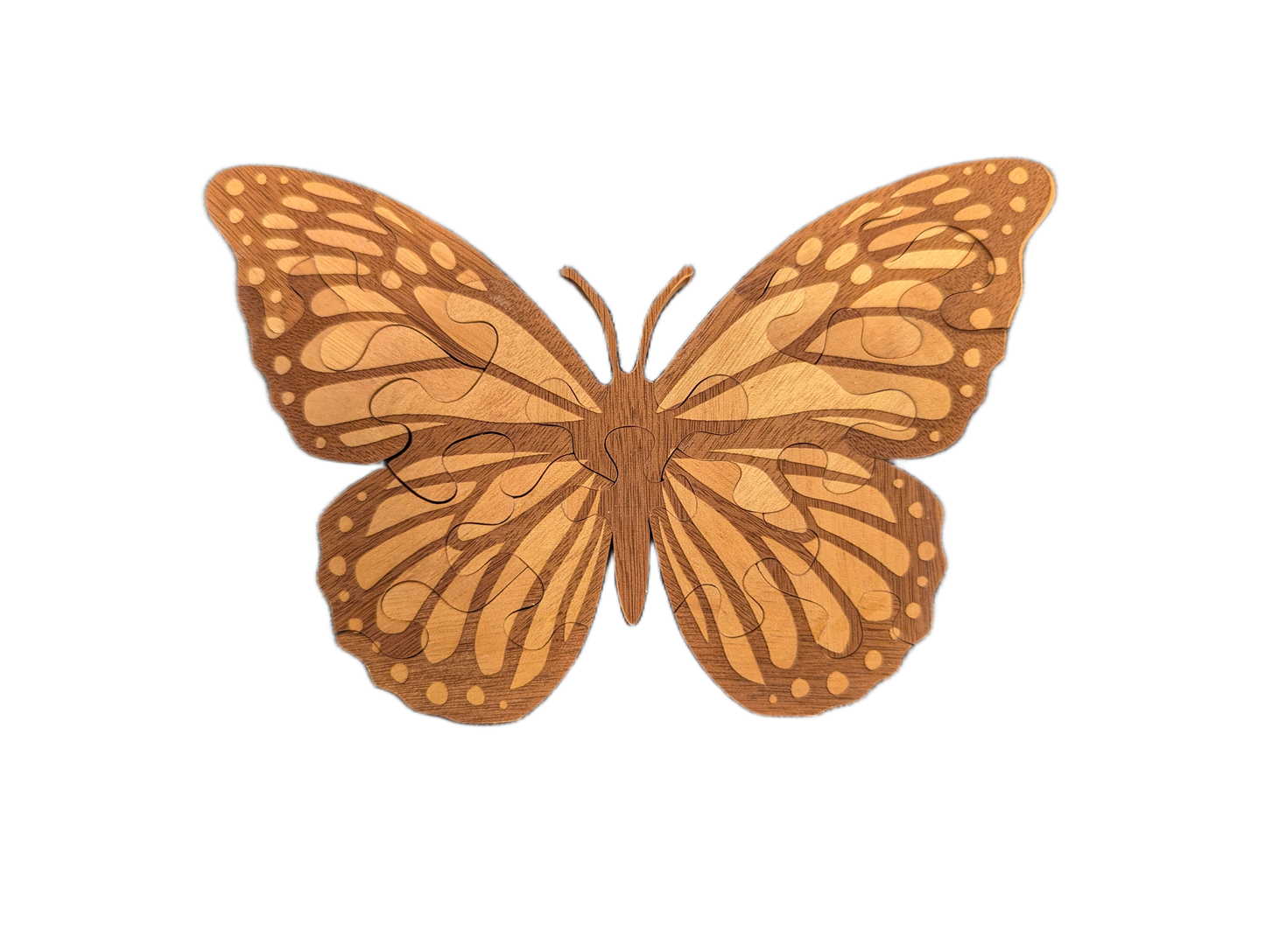 Small Monarch Butterfly Wooden Shaped Puzzle - McIvering Wood