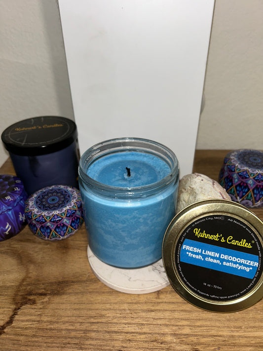 Fresh Linen 14oz jar - Kuhnert's Candles