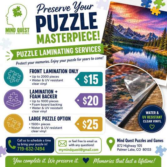 Preserve Your Puzzle Services - Laminating/Mounting Services