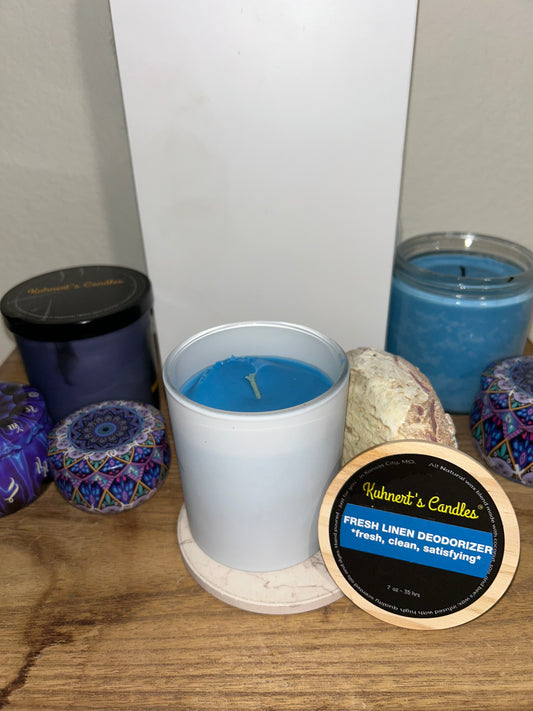 Fresh Linen 7oz jar candle - Kuhnert's Candles
