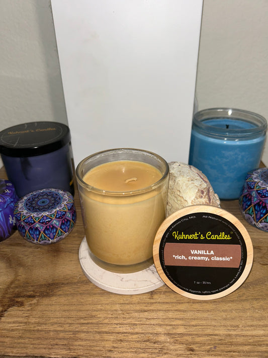 Vanilla 7oz jar candle - Kuhnert's Candles
