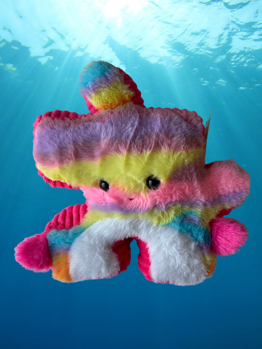 8.5" Rainbow Fish Pluzzle Plushie - Sealife Collection