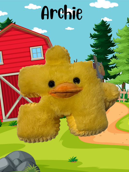 8.5" Duck Pluzzle Plushie - Barnyard Collection