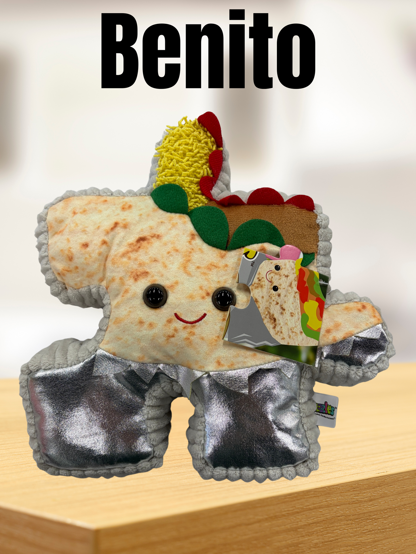8.5" Burrito Pluzzle Plushie - Foodie Collection