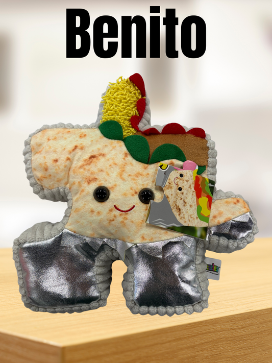 8.5" Burrito Pluzzle Plushie - Foodie Collection