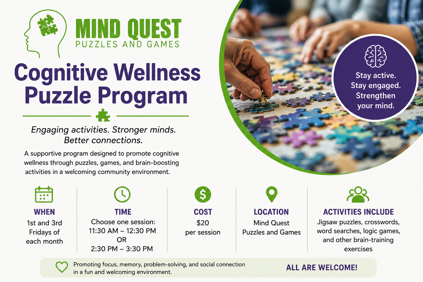 Puzzle Therapy Program - Brain Wellness Through Cognitive Engagement