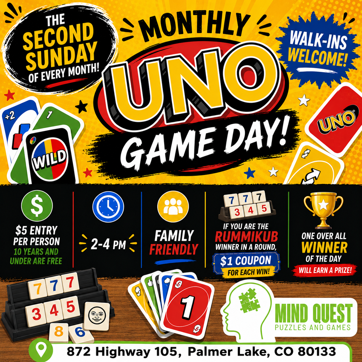 UNO Game Day - 2nd Sunday
