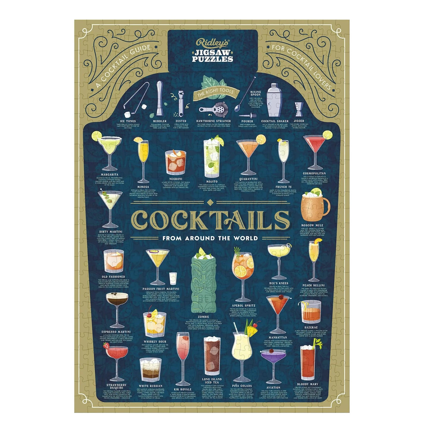 Cocktail Lover's 500 Piece Jigsaw Puzzle Ridley