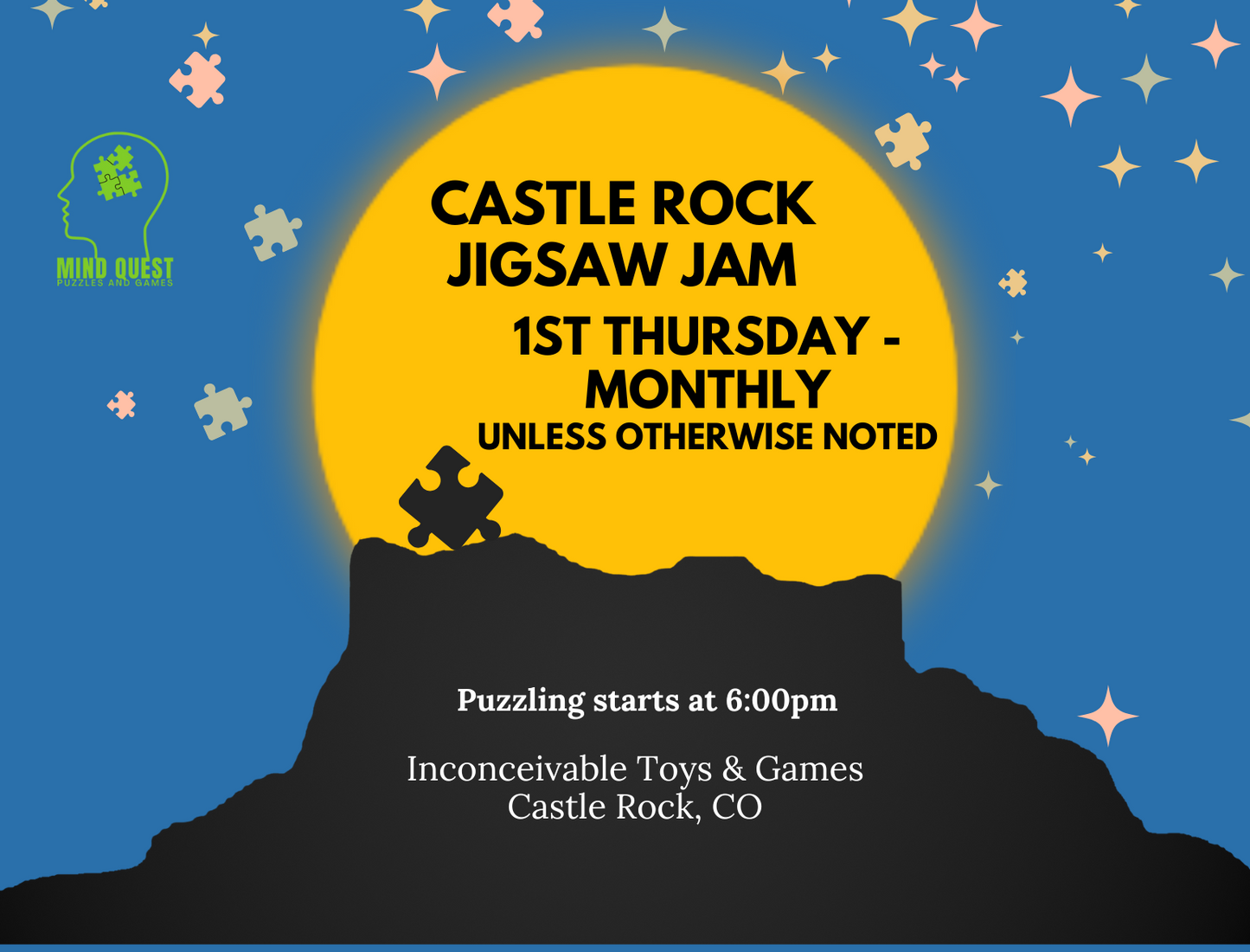 Castlerock Jigsaw Jam - Speed Puzzle Team Event - PLEASE SELECT A DATE