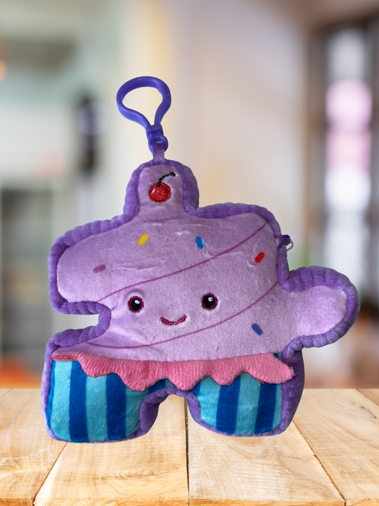 4" Cupcake Pluzzle Plushie Keychain - Foodie Collection