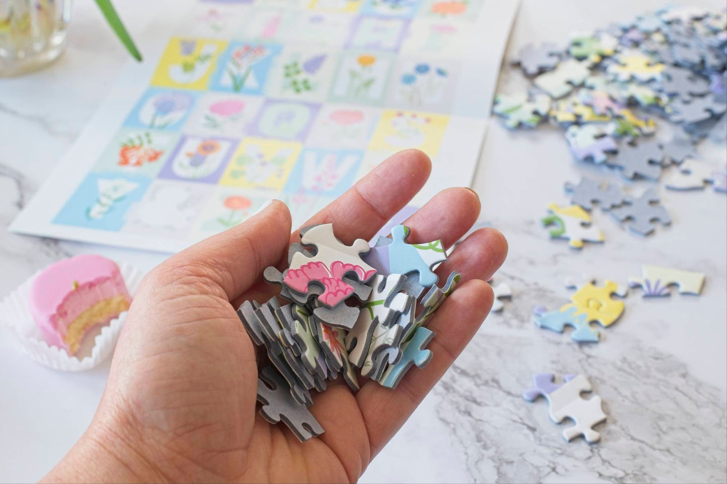ABC Flowers Puzzle Artwork by Artist Lellobird (500 Pieces)
