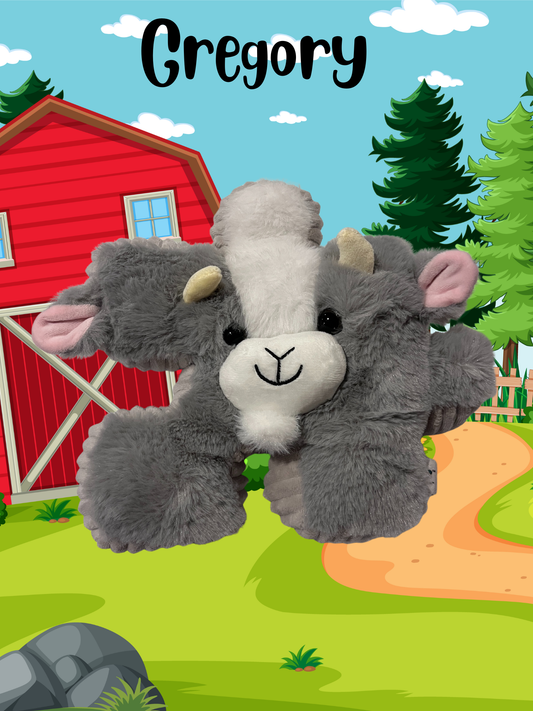8.5" Goat Pluzzle Plushie - Barnyard Collection