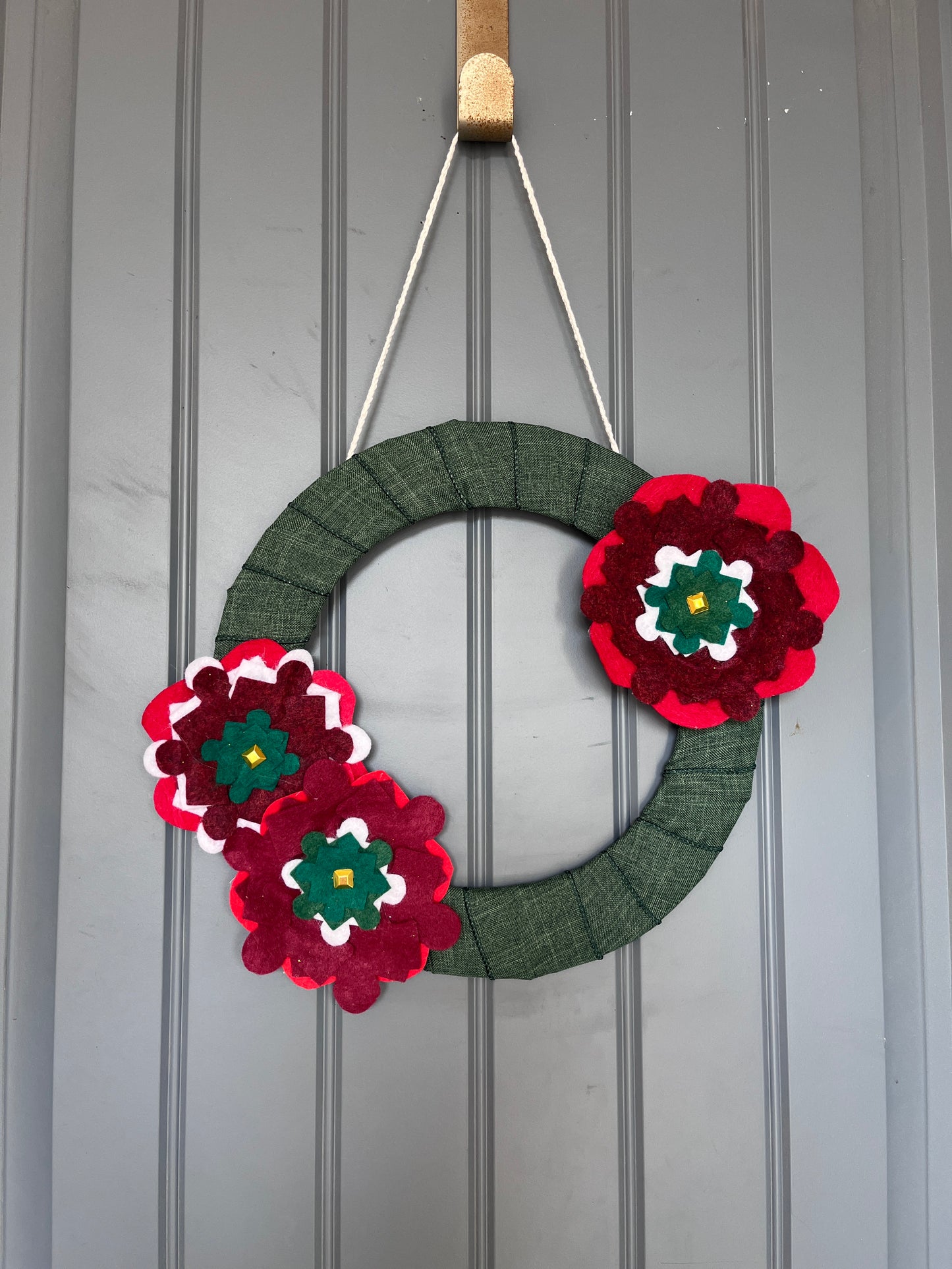 Puzzle Themed Christmas Wreath - Green