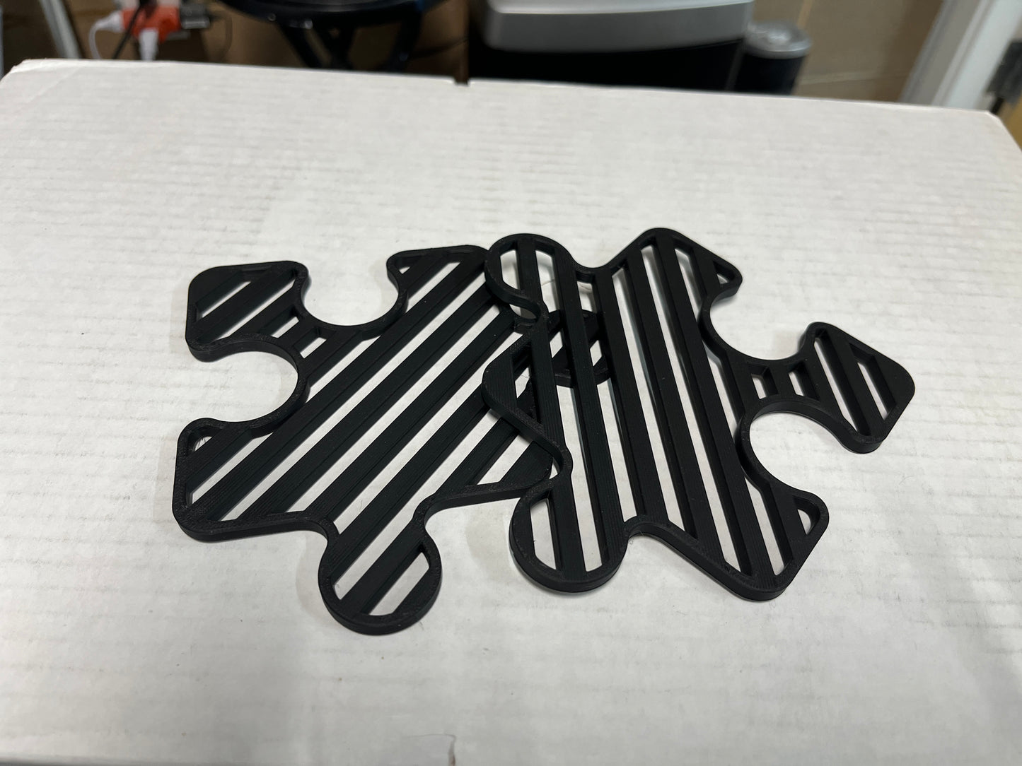 Puzzle Piece Cup Coaster - 3 D Printed - Black