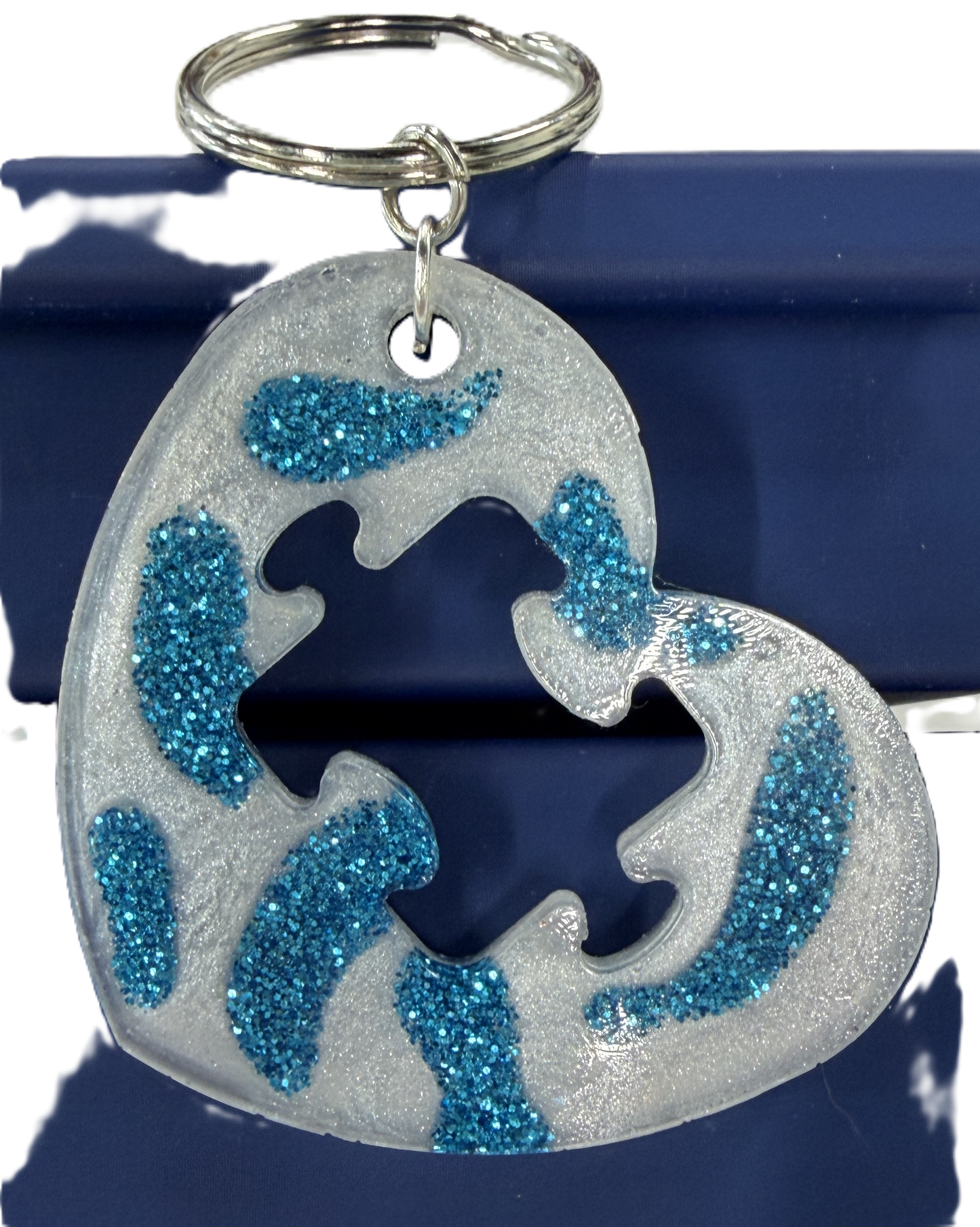 2 inch Puzzle Piece Resin Keychains - PICK A COLOR