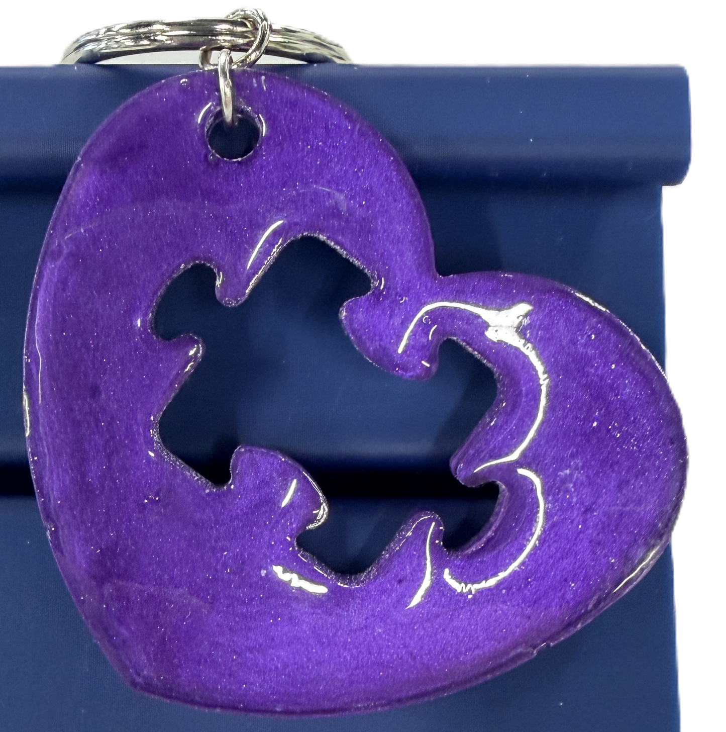 2 inch Puzzle Piece Resin Keychains - PICK A COLOR