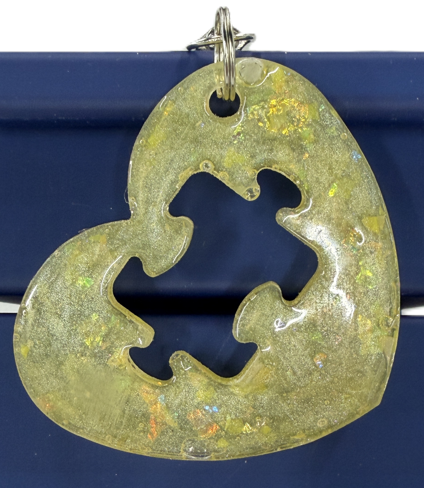 2 inch Puzzle Piece Resin Keychains - PICK A COLOR