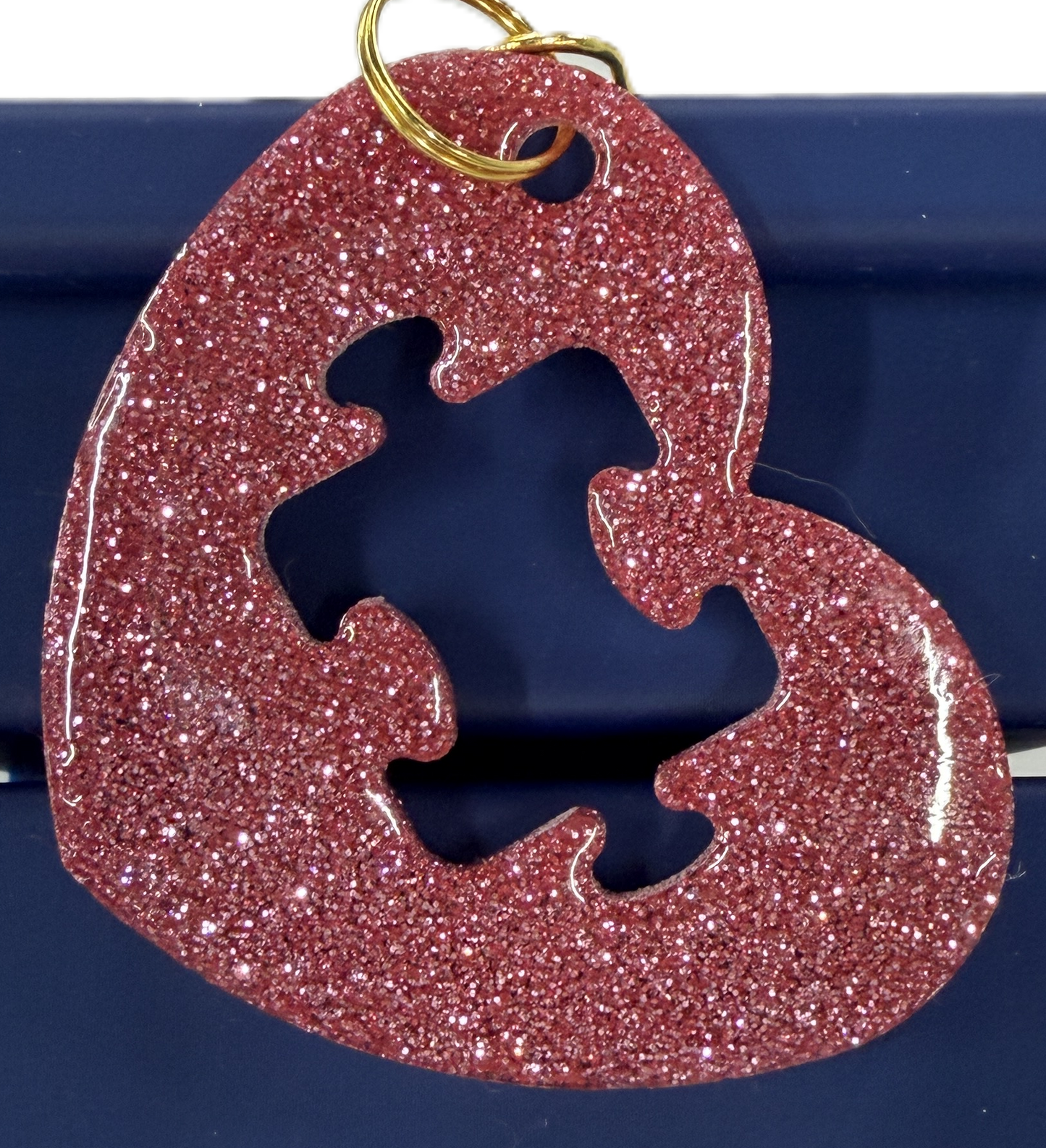 2 inch Puzzle Piece Resin Keychains - PICK A COLOR