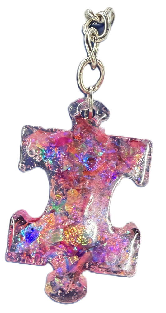 1 inch Puzzle Piece Resin Keychains