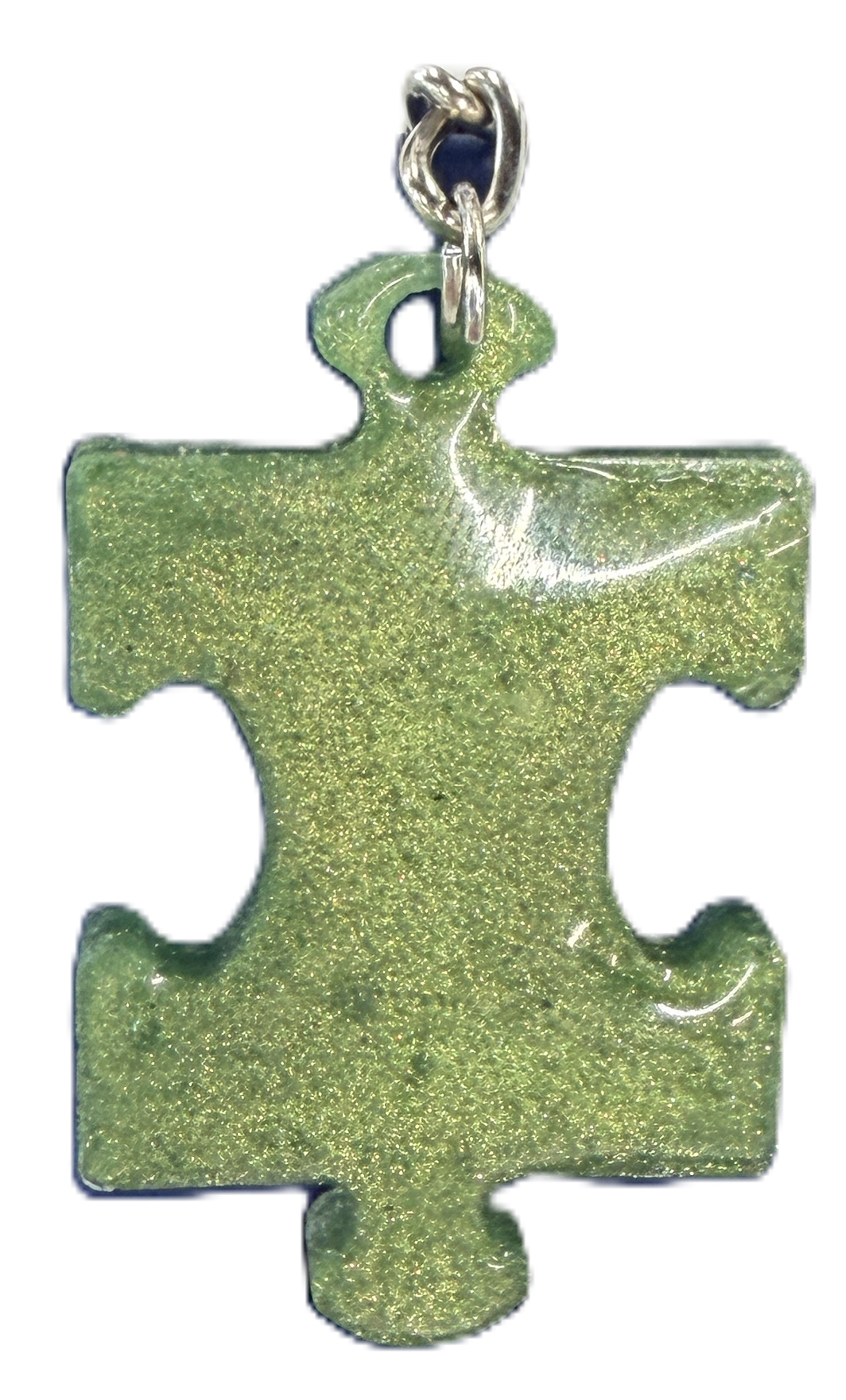 Small 1/2 inch Puzzle Piece Resin Keychains