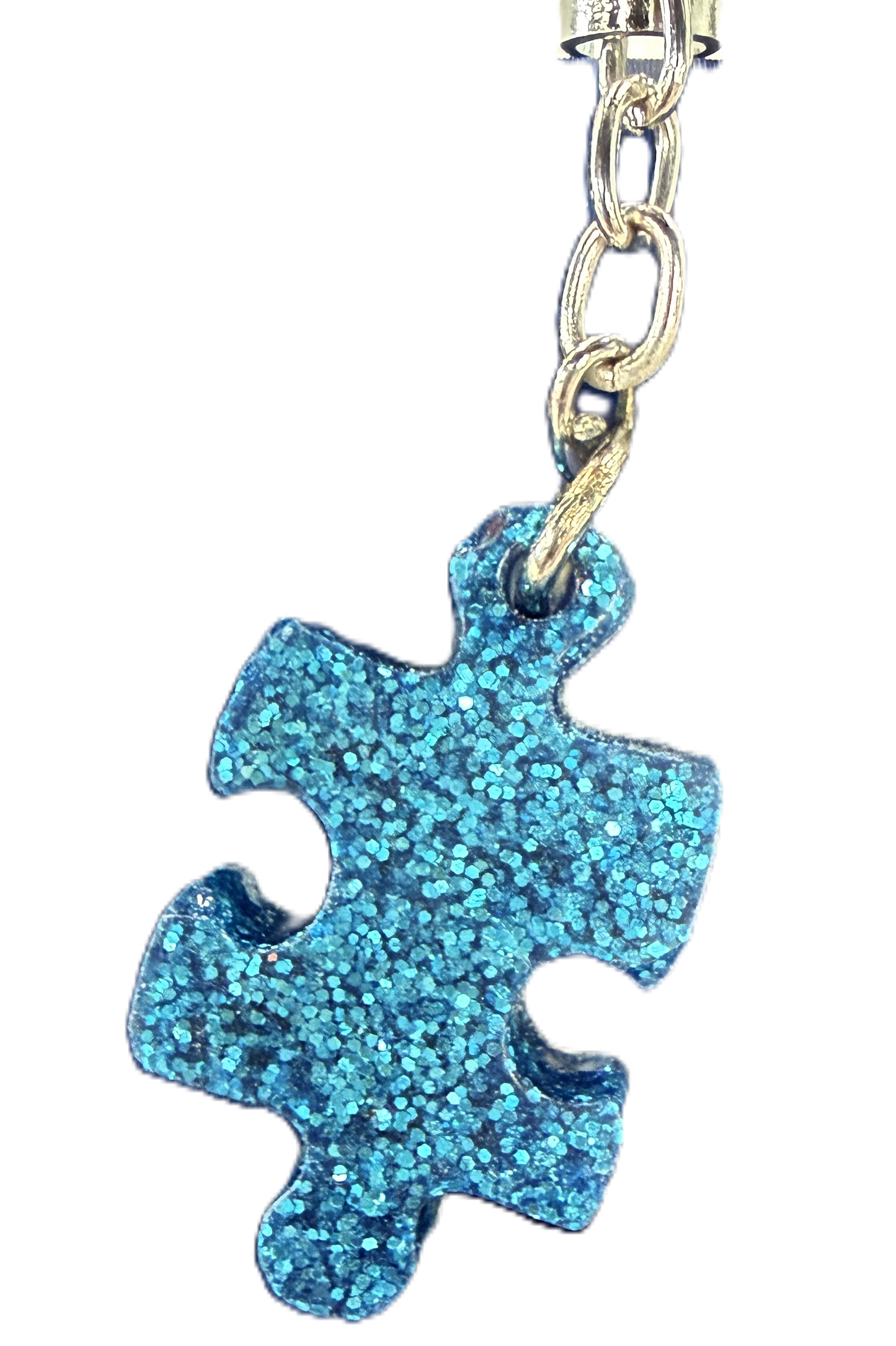 Small 1/2 inch Puzzle Piece Resin Keychains