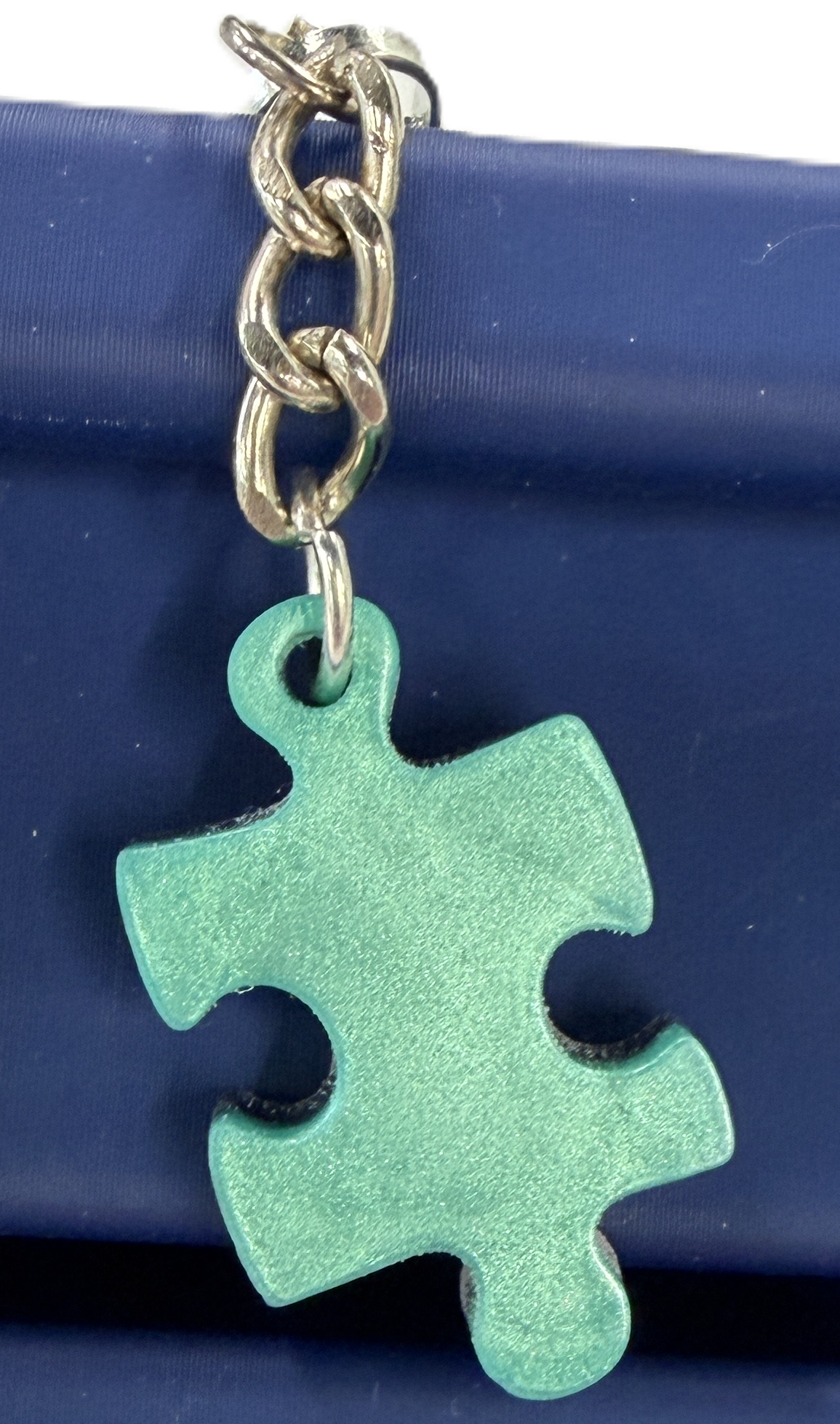 Small 1/2 inch Puzzle Piece Resin Keychains
